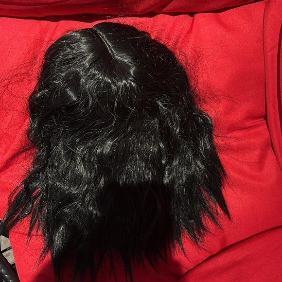 Black synthetic hair crimp style Curly Wig - Picture 10 of 16